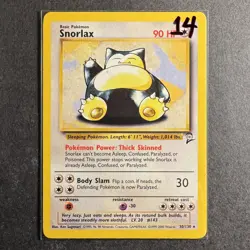 Snorlax - 30/130 - Base Set 2 - Pokemon - Rare - Played - Image 3