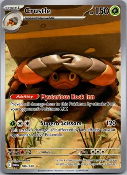 Crustle 186/182 - SV10: Destined Rivals Illustration Rare Pokemon TCG NM - Image 1