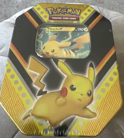 Pokemon Pikachu V Power Tin New 2021 Factory Sealed 🔥 820650807794 - Image 1