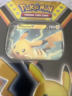 Pokemon Pikachu V Power Tin New 2021 Factory Sealed 🔥 820650807794 - Image 3