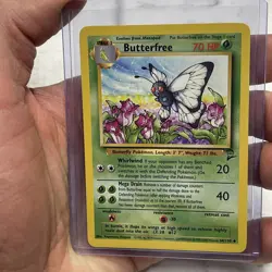 Pokemon TCG Butterfree Second Edition 34/130 Regular Uncommon NM Near Mint Vtg - Image 1