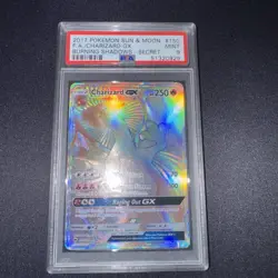 2017 POKEMON SUN & MOON BURNING SHADOWS #150/147 CHARIZARD GX SECRET RARE PSA 9 - Image 2