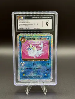 💥DARK VAPOREON Reverse Holo #9/110 Pokemon Legendary Collection CGC 9 MINT💥 - Image 1