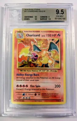 Pokemon Charizard XY Evolutions Holo Rare BGS 9.5 Possible PSA 10 Gem Mint - Image 1
