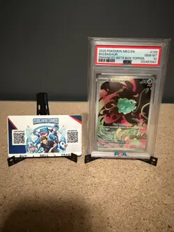 Pokemon Bulbasaur MEGA Stamped Holo 133/132 Illustration Rare PSA 10 box topper. - Image 1