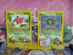 Hoppip 55/75 & Spinarak 64/75 Neon Discovery Unlimited Pokemon Tcg LP - Image 1