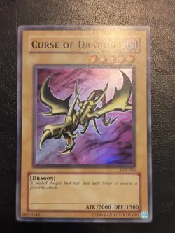 Yu-Gi-Oh! SUPER RARE CARD CURSE OF DRAGON LOB-066 1996 VINTAGE PRINT NM/VLP - Image 1