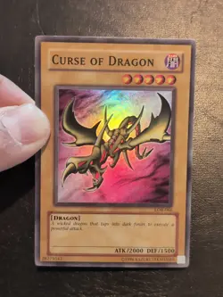 Yu-Gi-Oh! SUPER RARE CARD CURSE OF DRAGON LOB-066 1996 VINTAGE PRINT NM/VLP - Image 3