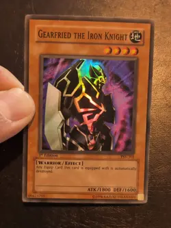 Yu-Gi-Oh! SUPER RARE CARD GEARFRIED THE IRON KNIGHT PSV-101 1ST LP - Image 3