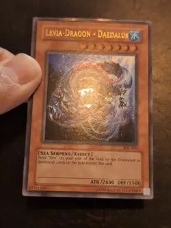 Yu-Gi-Oh! ULTRA RARE CARD LEVIA-DRAGON - DAEDALUS IOC-083 1996 VINTAGE PRINT LP - Image 2