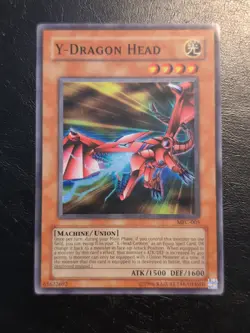 Yu-Gi-Oh! SUPER RARE HOLO CARD Y-DRAGON HEAD MFC-005 1996 VINTAGE PRINT LP - Image 1