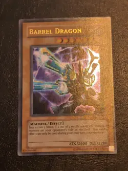 Yu-Gi-Oh! ULTRA RARE CARD BARREL DRAGON MRD-126 1996 VINTAGE PRINT VLP - Image 1