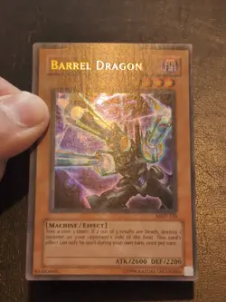 Yu-Gi-Oh! ULTRA RARE CARD BARREL DRAGON MRD-126 1996 VINTAGE PRINT VLP - Image 2