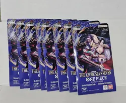One Piece OP-14 The Azure Sea's Seven Sleeved Booster Packs - LOT OF 8 - Image 1