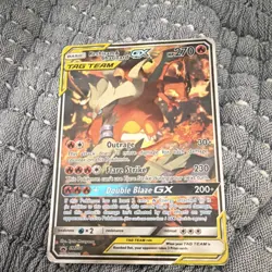 Pokemon Reshiram & Charizard GX TAG TEAM Promo Holo SM201 SM English Card - Image 1