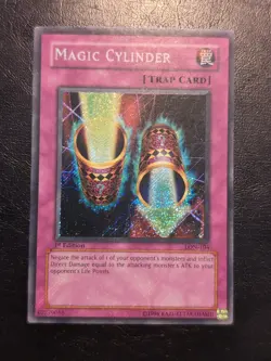 Yu-Gi-Oh! SECRET RARE CARD MAGIC CYLINDER LON-104 1ST LP - Image 1