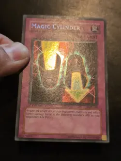 Yu-Gi-Oh! SECRET RARE CARD MAGIC CYLINDER LON-104 1ST LP - Image 2