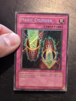 Yu-Gi-Oh! SECRET RARE CARD MAGIC CYLINDER LON-104 1ST LP - Image 3