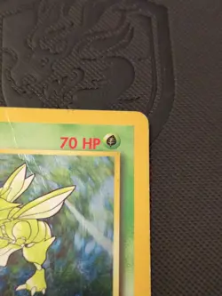 Pokemon TCG Base Set 2 Scyther Holo Rare Card 17/130 HP/Damaged - Image 3