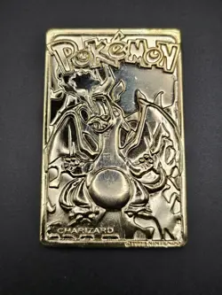 23K Gold Plated CHARIZARD Trading Card 1999 Burger King Pokemon - Image 1