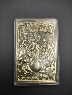 23K Gold Plated CHARIZARD Trading Card 1999 Burger King Pokemon - Image 3