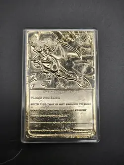 23K Gold Plated CHARIZARD Trading Card 1999 Burger King Pokemon - Image 4