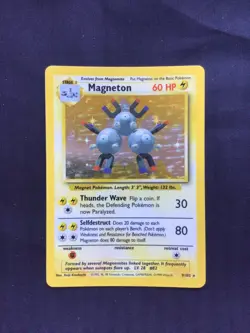 Pokemon Cards: Base Set Rare Holo: Magneton 9/102 - Image 1