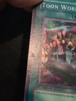 Yu-Gi-Oh! SUPER RARE HOLO CARD TOON WORLD MRL-076 1ST LP - Image 5