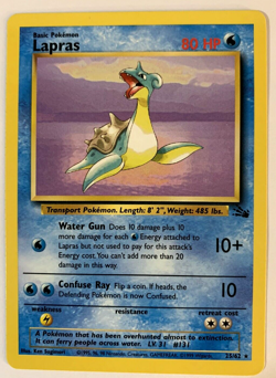 LAPRAS - 25/62 - Fossil Set- RARE - Pokemon Card - Unlimited - 1999 WOTC - NM - Image 1