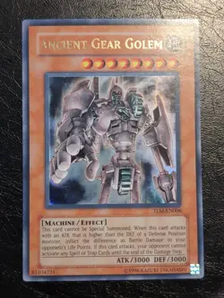 Yu-Gi-Oh! ULTRA RARE HOLO CARD ANCIENT GEAR GOLEM TLM-EN096 NM - Image 1