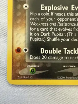 Dark Pupitar 40/109 EX Team Rocket Returns Regular Pokemon Card - Image 5