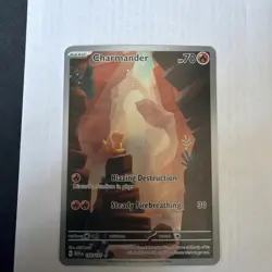 Pokemon Charmander Illustration Scarlet & Violet 151 Holo Card 168/165 Sv: Rare - Image 1