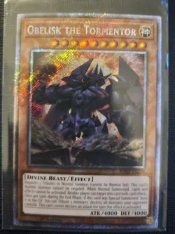 Egyptian God Cards Set Obelisk Slifer Winged Ra YuGiOh RA03 Platinum Secret LP - Image 3