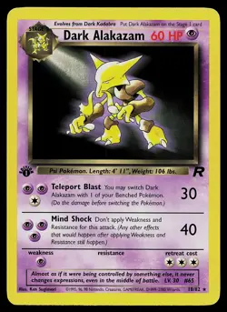 Pokemon Card - Dark Alakazam Team Rocket 18/82 Rare 1st Edition - Image 1