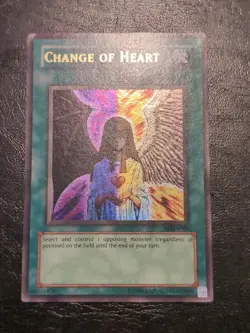 Yu-Gi-Oh! ULTRA RARE CARD CHANGE OF HEART MRD-060 1996 VINTAGE PRINT LP - Image 1