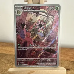 Pokemon TCG Stellar Crown Lileep Full Art Illustration Rare Card 145/142 - Image 1