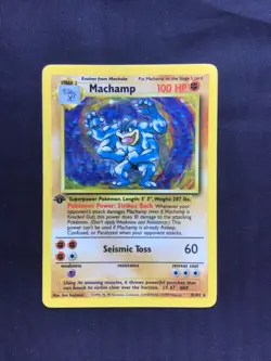 Pokemon Cards: Base Set Rare Holo: Machamp 8/102 - Image 1