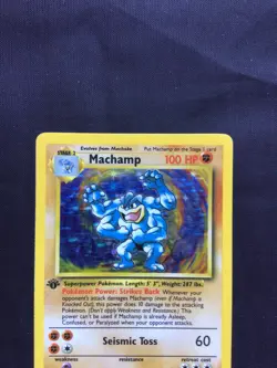 Pokemon Cards: Base Set Rare Holo: Machamp 8/102 - Image 2