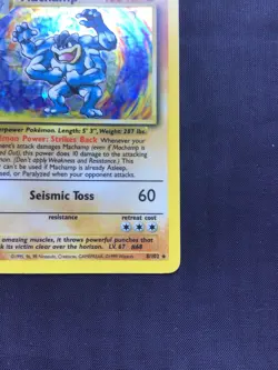 Pokemon Cards: Base Set Rare Holo: Machamp 8/102 - Image 5