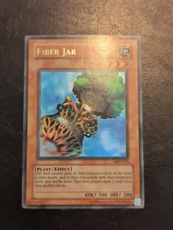 Yu-Gi-Oh! ULTRA RARE CARD FIBER JAR LOD-056 1996 VINTAGE PRINT LP - Image 1