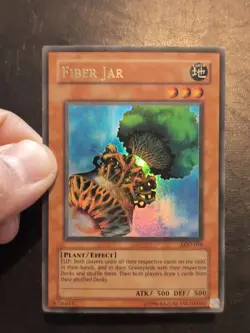 Yu-Gi-Oh! ULTRA RARE CARD FIBER JAR LOD-056 1996 VINTAGE PRINT LP - Image 3