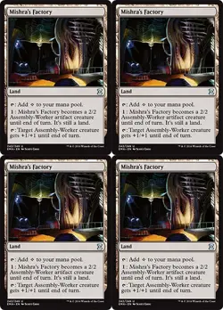 MTG MAGIC THE GATHERING - MISHRA'S FACTORY X 4 - ETERNAL MASTERS - NEAR MINT! - Image 1