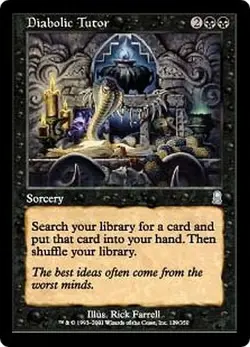MTG MAGIC THE GATHERING - DIABOLIC TUTOR - ODYSSEY - NEAR MINT! - Image 1