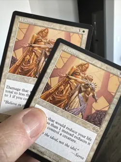 MTG - 2x Worship - NM/LP - Urza's Saga - $1 Shipping - Image 1