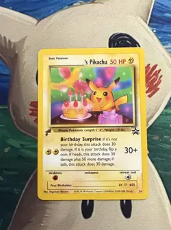 Pokemon TCG Birthday Pikachu 24 World Collection Black Star Promo Pokemon Card! - Image 1