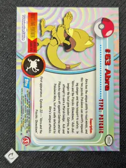 Abra #63 Topps Holo Foil Blue Label Vintage Pokemon LP - Image 2