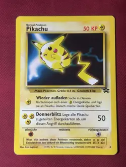 Pokemon Karte - Pikachu (Wp 4) Black Star Promo / Deutsch - Vintage - Exzellent - Image 1