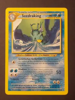 Pokemon Seedraking 19/64 │Neo Revelation 2001 │ NM│ Rare │ DE │ Vintage - Image 1