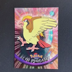 Pokemon Pidgeot #18 Topps 1999 TV Animation Ed Holo Foil Topps Black Logo LP - Image 1