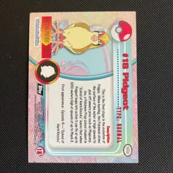 Pokemon Pidgeot #18 Topps 1999 TV Animation Ed Holo Foil Topps Black Logo LP - Image 2